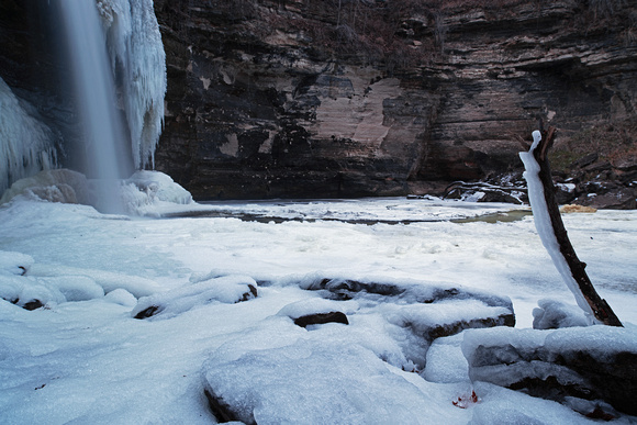 Snow and Ice at Minneopa Falls