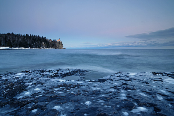 Winter Twilight at Split Rock Lighthouse