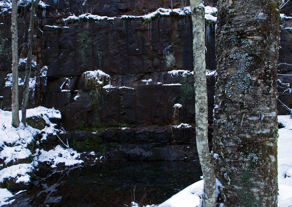Quarry Wall in Winter