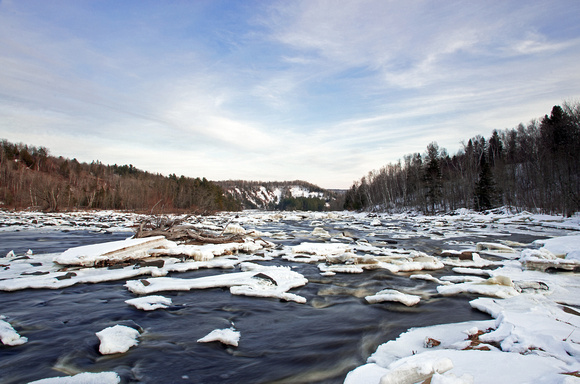 Winter River Valley